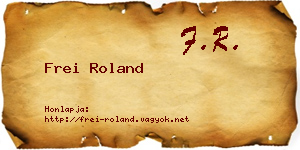 Frei Roland névjegykártya